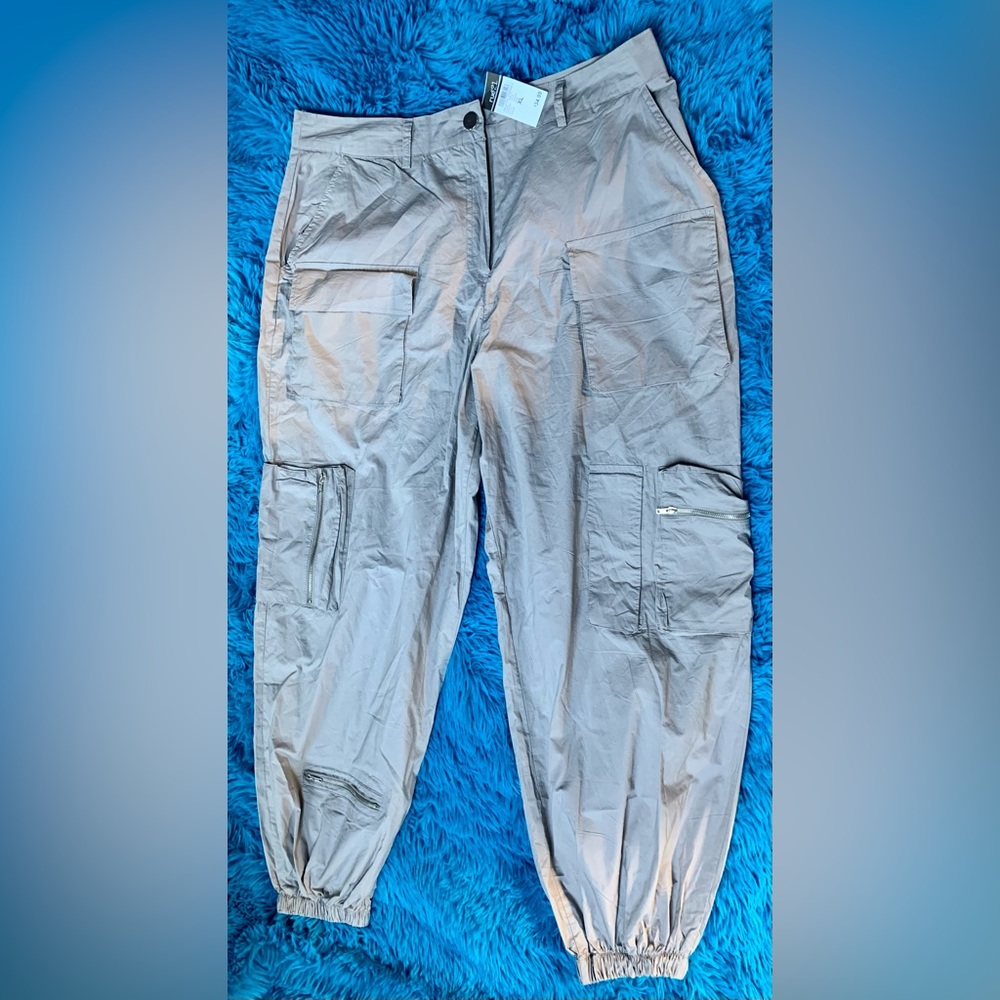 Rue21 cargo swoosh pants zipper pockets grey XL